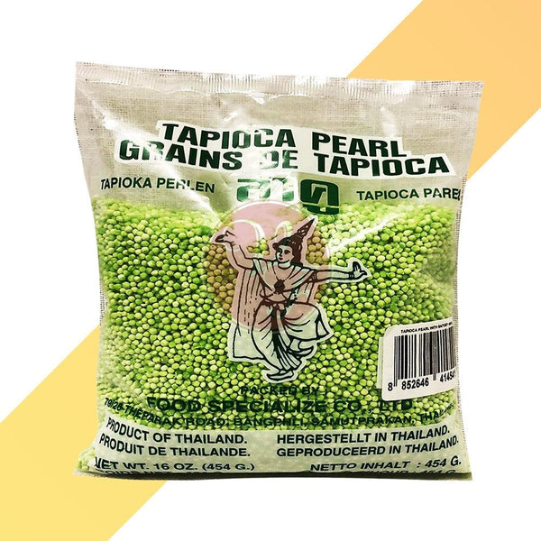 Grüne Tapiokaperlen - Tapioka green Dessert Pearls - Cock Brand - 0,454 kg