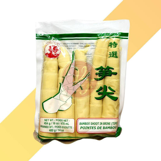 Bambus Sprossen Spitzen Beutel - Bamboo Shoot - Cock Brand - 0,4 kg | Pflanzliches | Village Foods