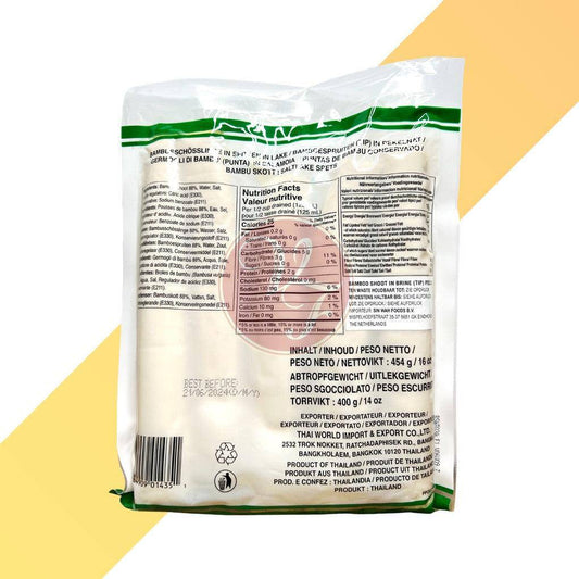 Bambus Sprossen Spitzen Beutel - Bamboo Shoot - Cock Brand - 0,4 kg | Pflanzliches | Village Foods