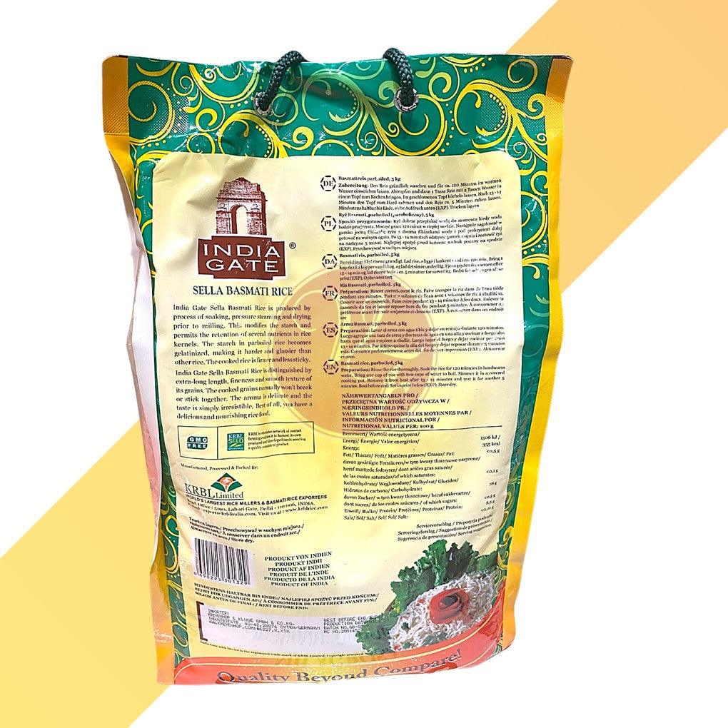 Basmati Reis (halbgekocht) - Sella Basmati Rice - India Gate [1 kg - 5 kg]