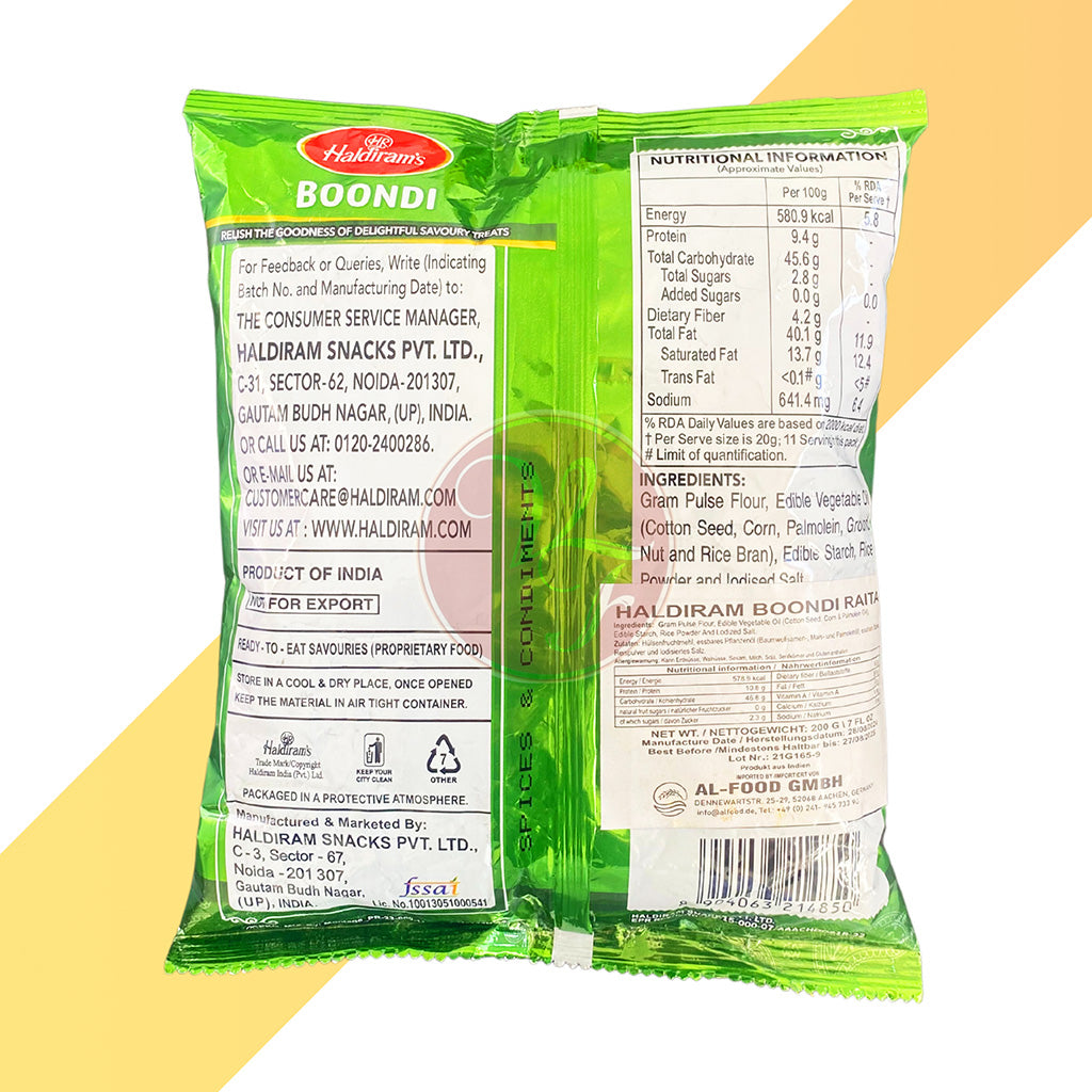 Boondi von Haldiram's (Würziger Kichererbsen-Snack) - 200 g