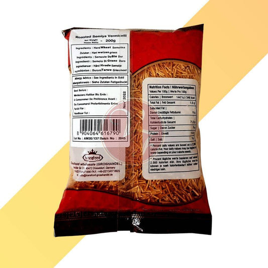Fadennudeln Geröstet - Roasted Semiya Vermicelli - Annam   - 200 g - Village Foods