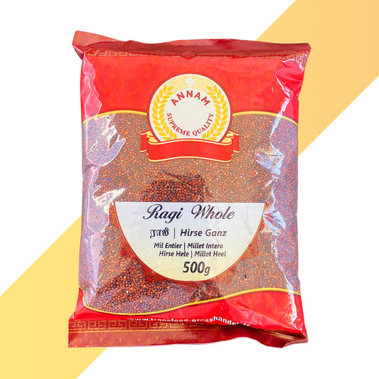 Fingerhirse von Annam (Ragi Whole) - 500 g