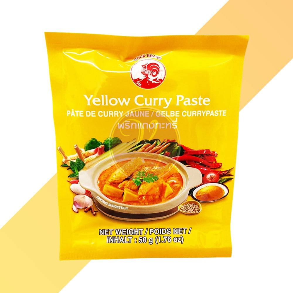 Gelbe Curry Paste - Yellow Curry Paste - Cock Brand [50g - 400g] | Soßen & Pasten | Village Foods