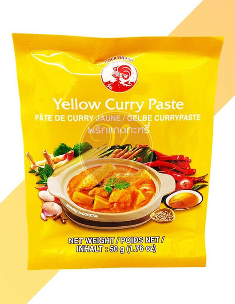 Gelbe Curry Paste - Yellow Curry Paste - Cock Brand [50g - 400g] | Soßen & Pasten | Village Foods
