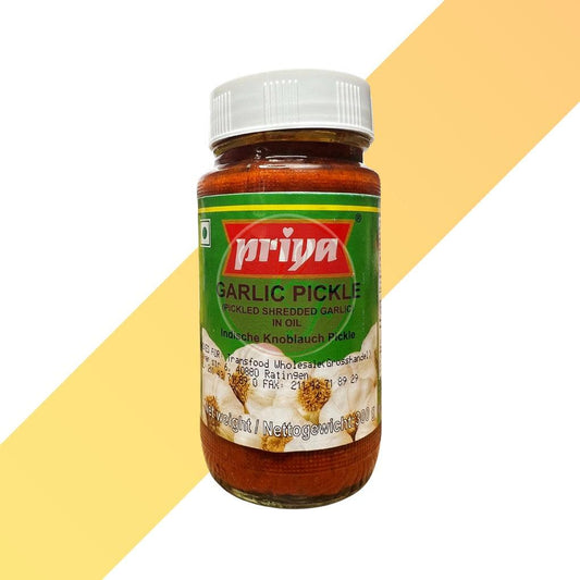Indischer Knoblauch Pickle - Garlic Pickle - Priya - 300 g | Soßen & Pasten | Village Foods