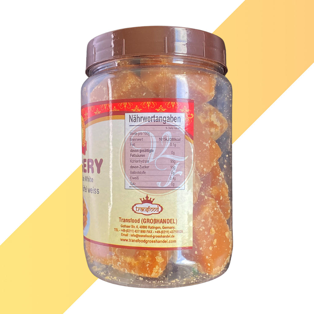 Jaggery Cubes White von Annam (Weiße Vollrohrzucker-Würfel) - 500 g