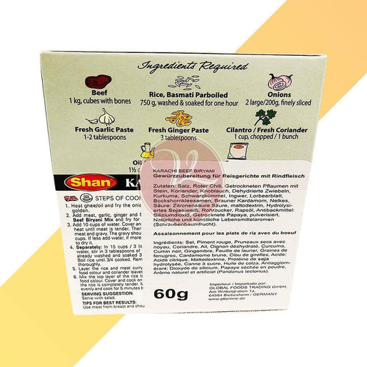 Karachi Beef Biryani - Gewürzzubereitung - Shan - 60 g - Village Foods