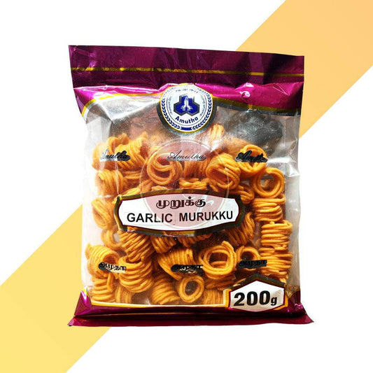 Knoblauch Gebäck - Garlic Murukku - Amutha - 200 g | Snacks | Village Foods