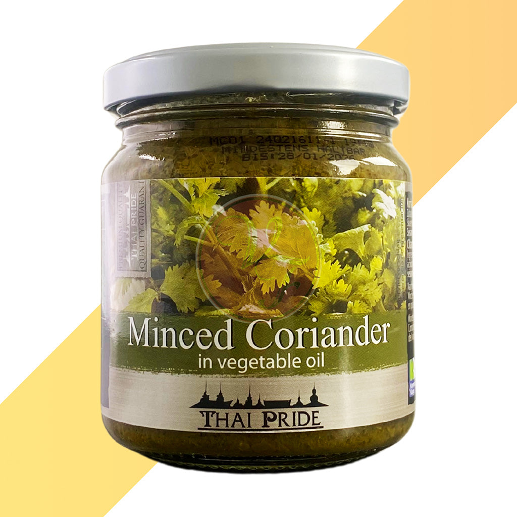 Koriander-Paste von Thai Pride (Minced Koriander in Vegetable Oil) - 180 g