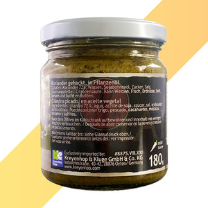 Koriander-Paste von Thai Pride (Minced Koriander in Vegetable Oil) - 180 g