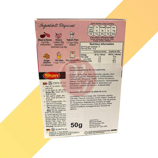 Korma Würzmix - Gewürzzubereitung - Shan - 50 g - Village Foods