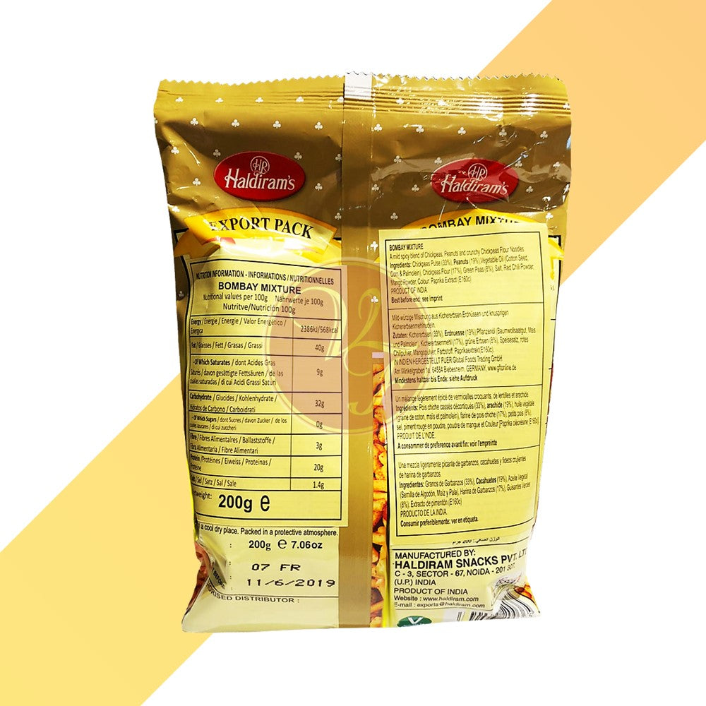 Bombay Mix von Haldiram´s (Würziger Knabber-Mix aus Sev & Nüssen)) - 200 g
