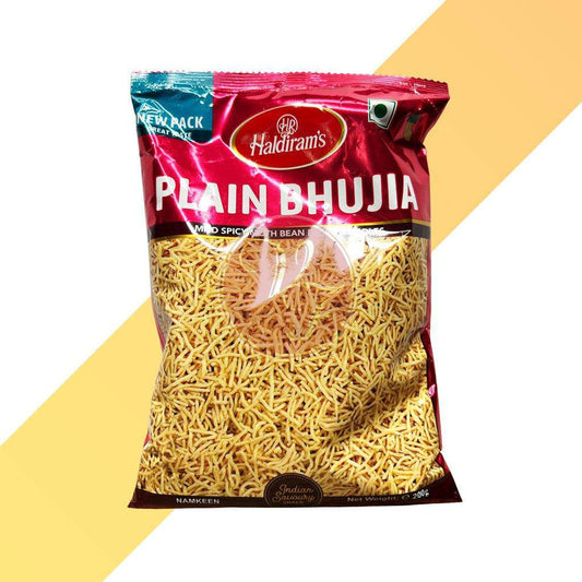 Mild gewürzte Nudeln aus Mattenbohnenmehl - Plain Bhujia - Haldiram´s - 200 g | Snacks | Village Foods