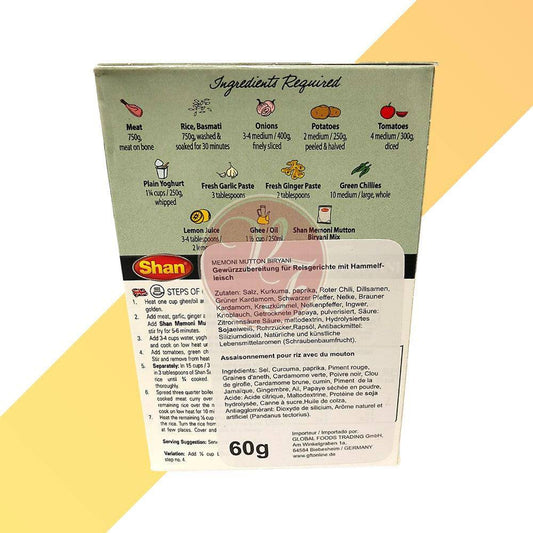 Mutton Biryani - Gewürzzubereitung - Shan - 60 g - Village Foods