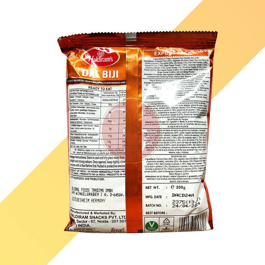 Pikante Mischung aus Kichererbsennudeln und Linsen - Dal Biji - Haldiram´s - 200 g | Snacks | Village Foods