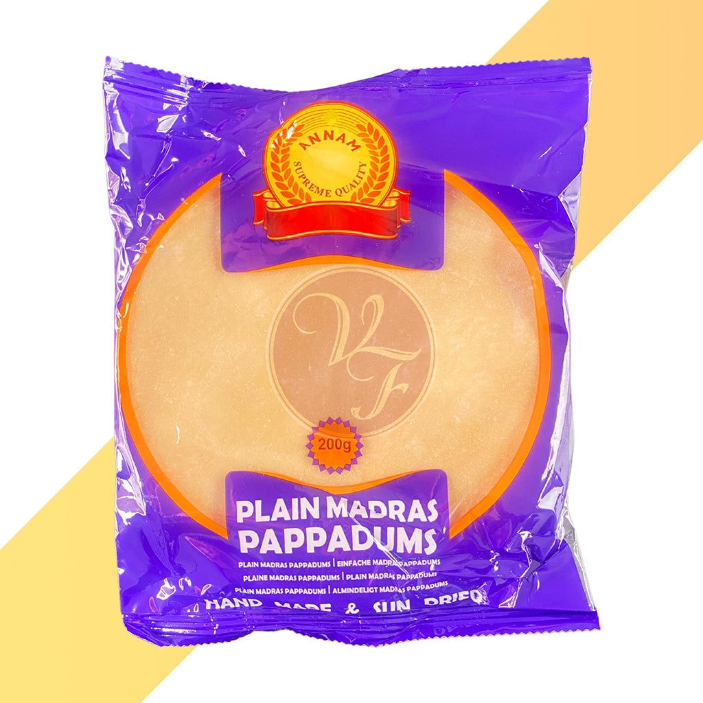 Plain Madras Papad von Annam (Plain Madras Papadam) - 200 g