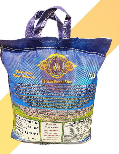 Ponni Reis - Pure Tanjore Boiled Ponni Rice - Amutha - 10 kg