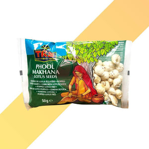 Popped Lotus Samen - Phool Makhana - TRS - 50 g | Gewürze | Village Foods