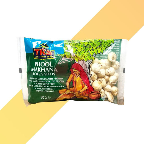 Popped Lotus Samen - Phool Makhana - TRS - 50 g | Gewürze | Village Foods