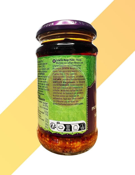 Scharfe Mango Pickle - Hot Mango Pickle - Pataks - 283 g