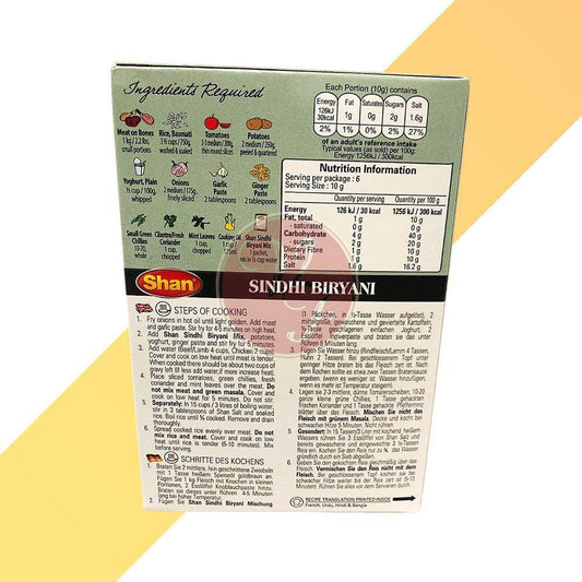 Sindi Biryani Würzmix - Gewürzzubereitung - Shan - 60 g - Village Foods