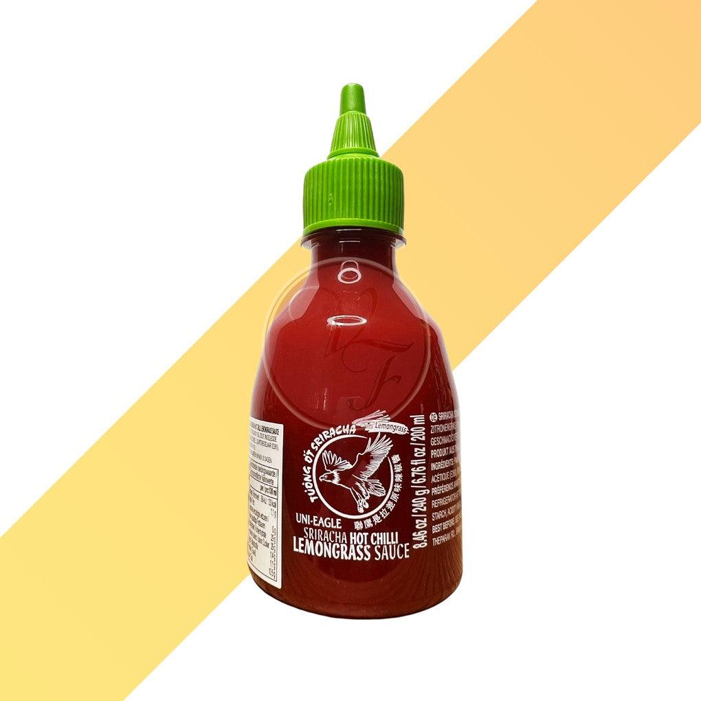 Sriracha Scharfe Chili-Soße Zitronengras - Sriracha Hot Chilli Lemongrass Sauce - Uni-Eagle [200 ml - 440 ml]