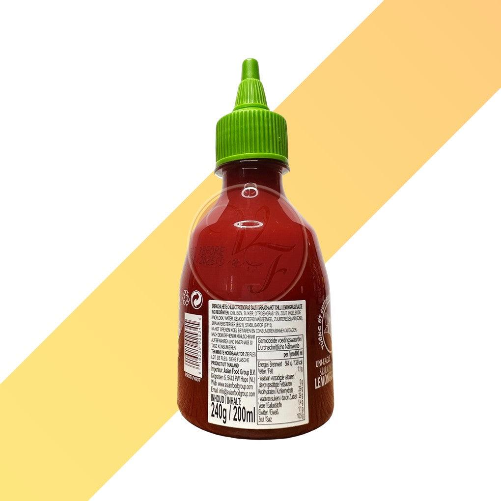 Sriracha Scharfe Chili-Soße Zitronengras - Sriracha Hot Chilli Lemongrass Sauce - Uni-Eagle [200 ml - 440 ml]