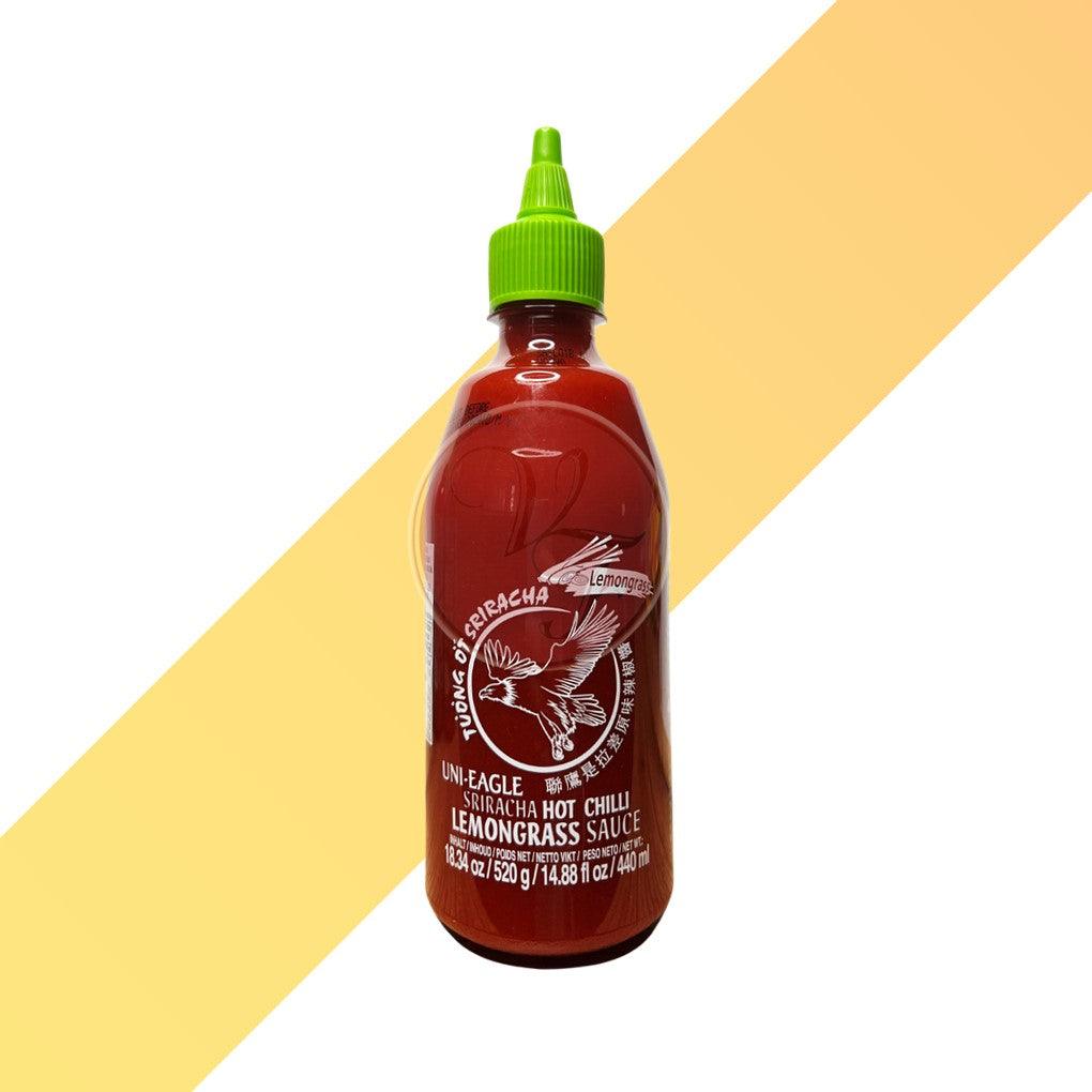 Sriracha Scharfe Chili-Soße Zitronengras - Sriracha Hot Chilli Lemongrass Sauce - Uni-Eagle [200 ml - 440 ml]