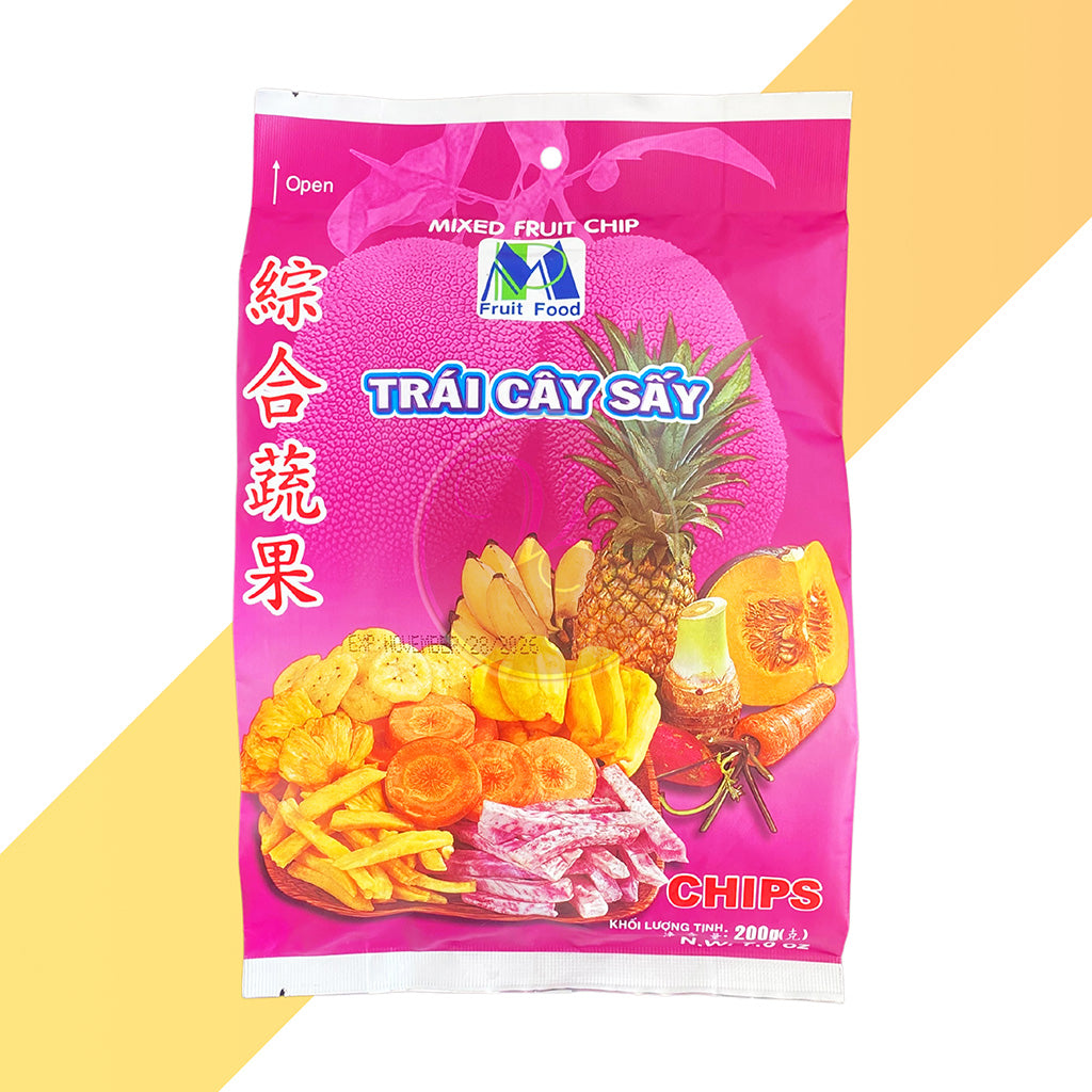 Trái cây sấy von Min Phat Food (Tropischer Trockenobst-Snack - Mixed Fruit Chip) - 200 g