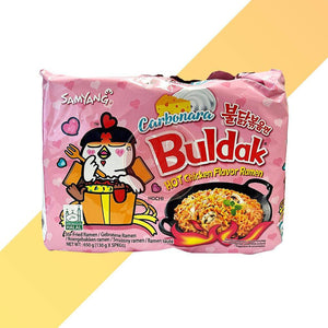 Buldak Hot Chicken Flavor Carbonara (Pink) 5-Pack - Samyang - 650 g