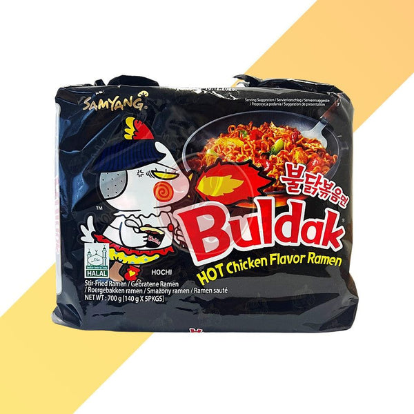 Buldak Hot Chicken Flavor (Black) 5-Pack - Samyang - 700 g