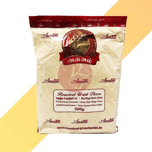 Geröstetes Urid Mehl - Roasted Urid Flour - Annam - 0,5 kg