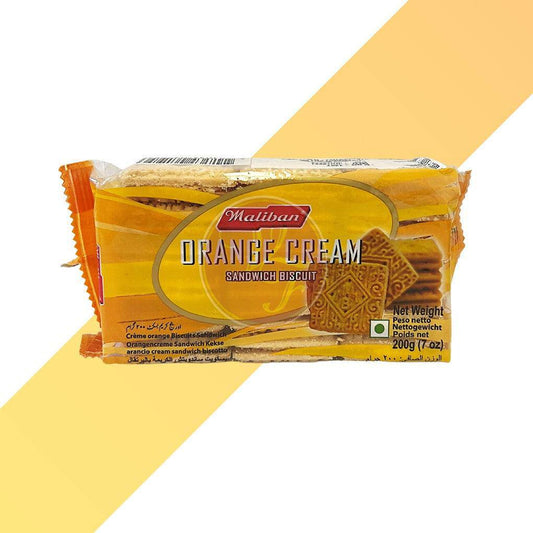 Orange Cream Sandwich Biscuit - Maliban - 200 g
