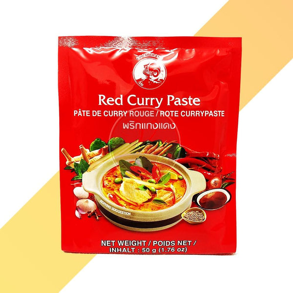 Rote Curry Paste - Red Curry Paste - Cock Brand - 0,4 kg